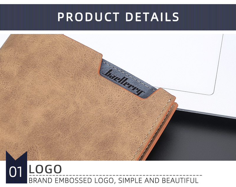 Baellerry Men Wallets Short Name Engraving Card Holder Classic Male Wallet Simple Photo Holder Name Engraved Brand Men_voghion.com