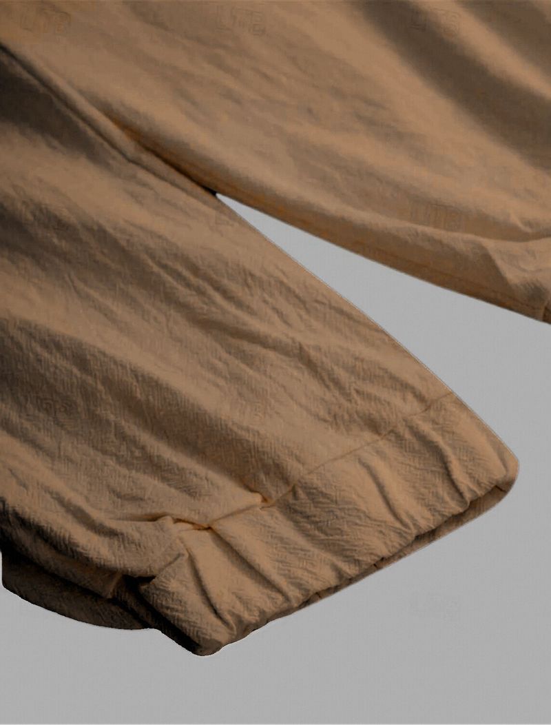 Lässige Herrenhose aus Leinenmischung – gerades Bein, entspannte Passform, atmungsaktiv und leicht für den Alltag (S-XXXL, 7 Farben)_voghion.com
