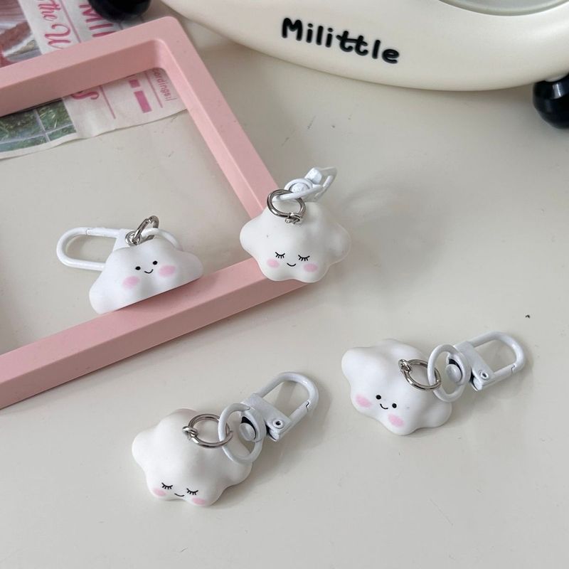 Neue süße weiche dreidimensionale Wolke Schlüsselanhänger Spaß Cartoon Tasche Anhänger Paar Bestie Geschenk Zubehör_voghion.com