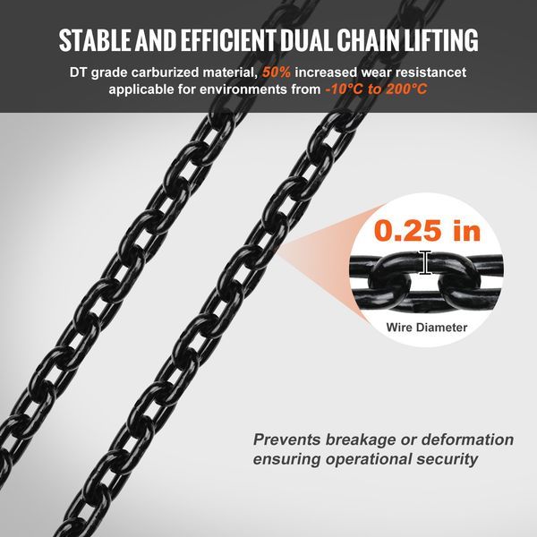 Electric Chain Hoist Single Phase Crane Hoist 2200 Lbs Load 10 Ft Lifting_voghion.com