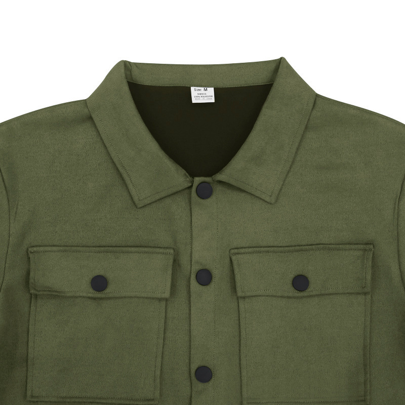 Herrenbekleidung Modische Jacke Herrenanzug Einreihiger, einfarbiger, schmal geschnittener zweiteiliger Anzug aus Wildleder für Männer_voghion.com
