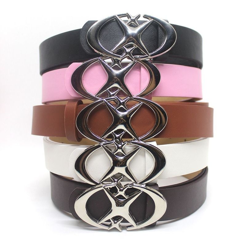 Punk Ledergürtel Gothic Mond Stern Design Y2k Y2k Gürtel Pu Leder Kreuz Decoratief Gürtel Manner Frauen_voghion.com