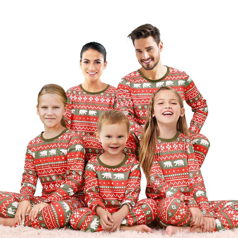 Christmas Family Matching Pajama Set – Soft Cotton Blend Sleepwear For Adults & Kids (S-3XL, Toddler 3-18M, Holiday Print, A-Class Certified)_voghion.com