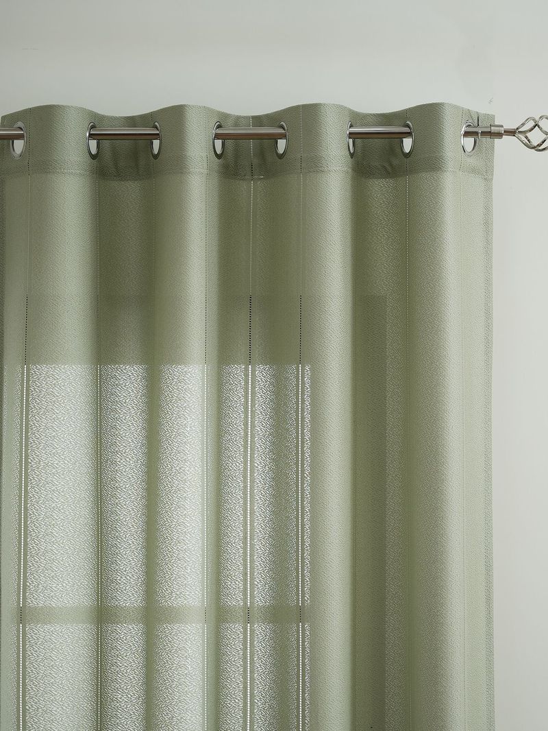 Striped Voile Sheer Curtains - Light Filtering Window Shades For Living Room & Bedroom (Ready-Made, Luxury Minimalist Style, Hotel & Home Use)_voghion.com