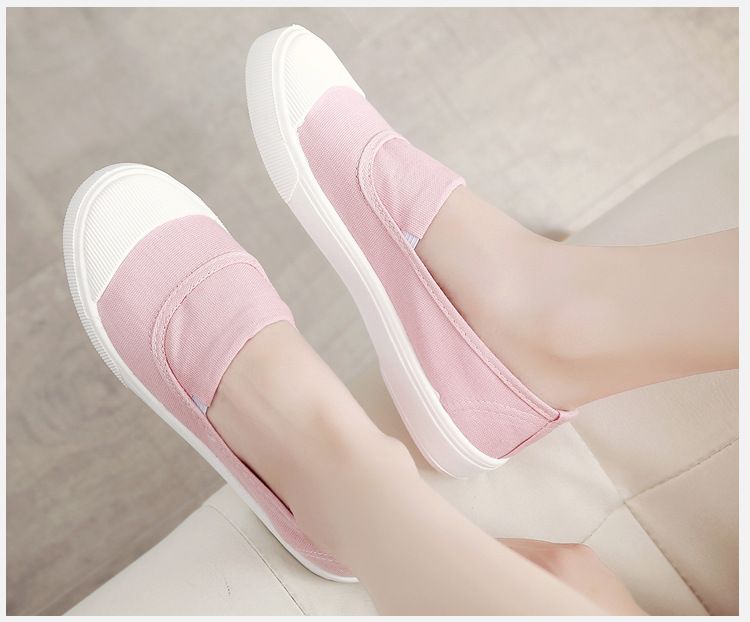 Frühlingsneue flache Slip-On-Canvas-Schuhe für Damen_voghion.com