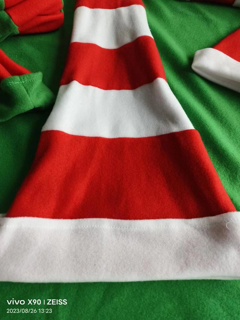 Grembiule da cucina di Natale festa in famiglia orecchie da elfo di Natale calzini copriscarpe atmosfera da supermercato travestimento_voghion.com