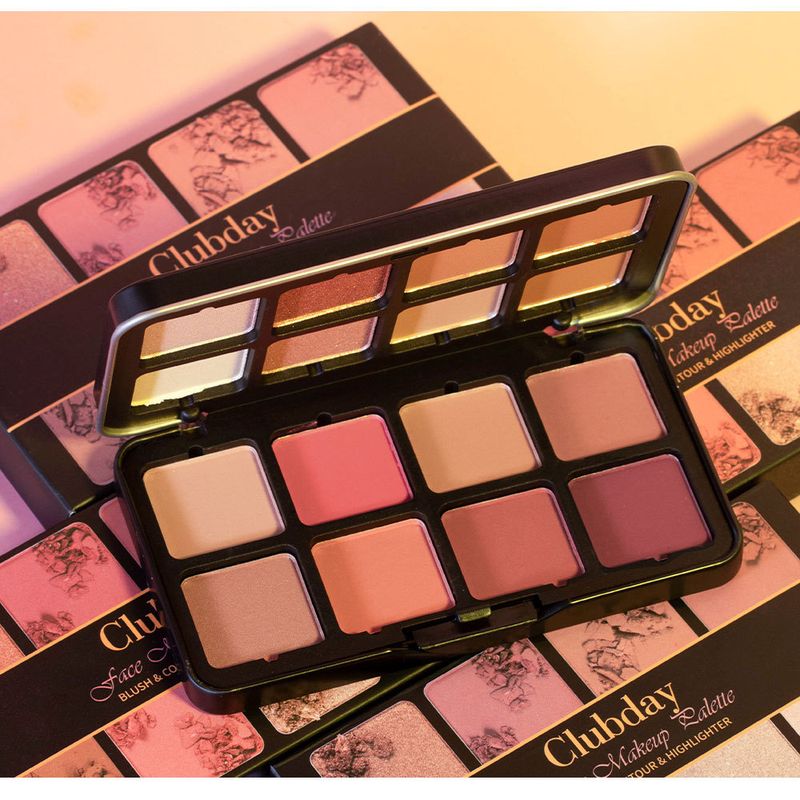 Blush rouge mat surligneur contouring tridimensionnel palette intégrée modification du contour maquillage du visage_voghion.com