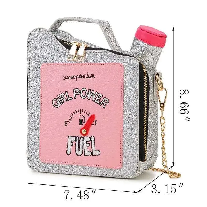 Designer 2025 schattige benzinefles ontwerp crossbody voor vrouwen portemonnees en handtassen schouderketting glitter clutch vrouwelijk_voghion.com