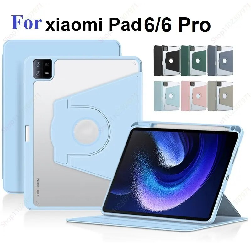 360 Graden Draaibare Case Voor Xiaomi Mipad 6 Mi Pad 6 Pro Case 11 Inch 2023 Smart Funda Voor Xiaomi redmi Pad 10.6'' Case Coque_voghion.com