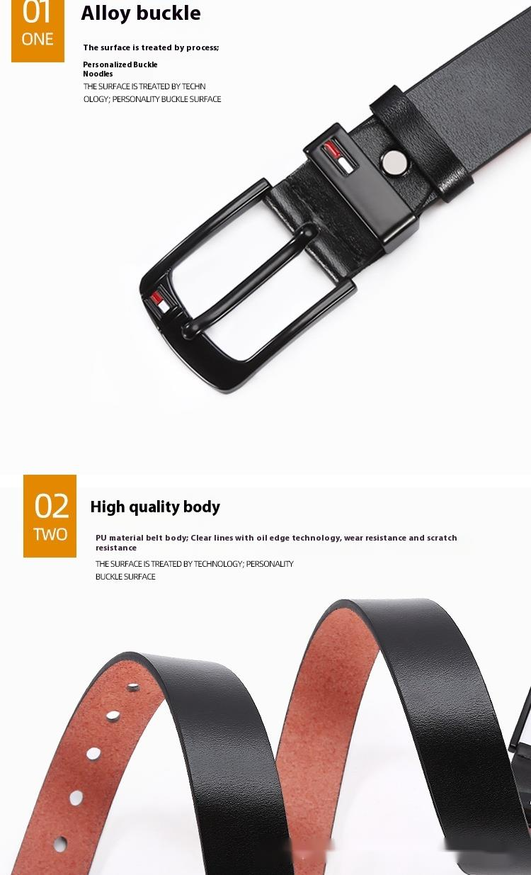 Nuova cintura con fibbia ad ago con goccia di olio in lega da uomo europea e americana per uomini di mezza età e giovani, versatile cintura per pantaloni in pelle di mucca da uomo_voghion.com