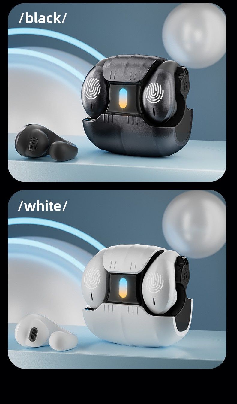 New OWS Bone Conduction Clip Ear Type Ultra-long Standby Painless Ear Sports Music Call Bluetooth LED Noise Canceling Headset_voghion.com