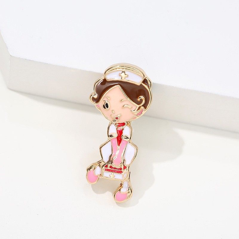 Hot Selling Hospital Epidemic Prevention Series Thermometer Mask Clothing 3D Doctor Nurse Pin Small Brooch_voghion.com