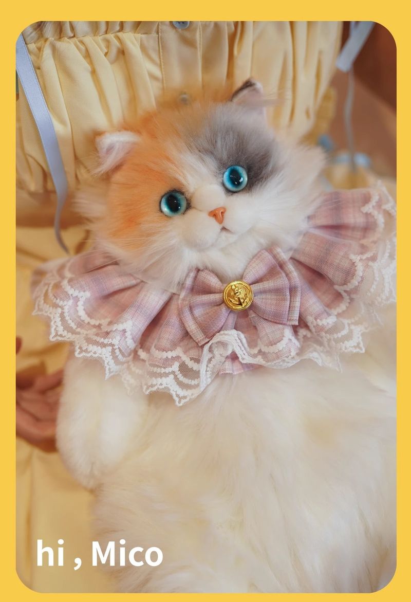 New Product Same Style Simulated Three Flower Cat Backpack Plush Cloth Doll Bag as a Birthday Gift for Best Friends and_voghion.com