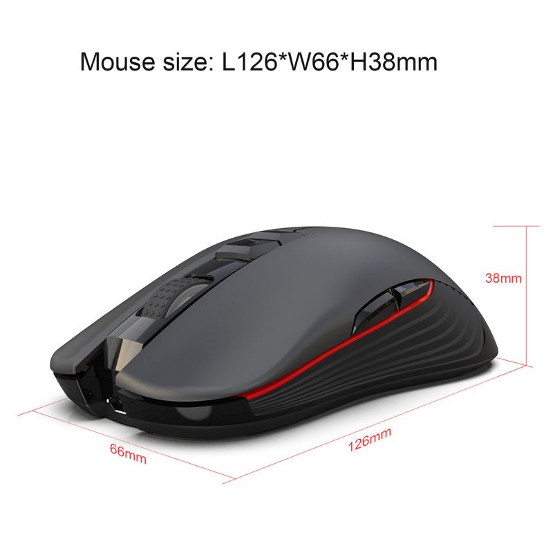 Neu T30 Wiederaufladbare Drahtlose 3600dpi Einstellbare Bunte Glow Spiel 7D Maus mit Licht_voghion.com