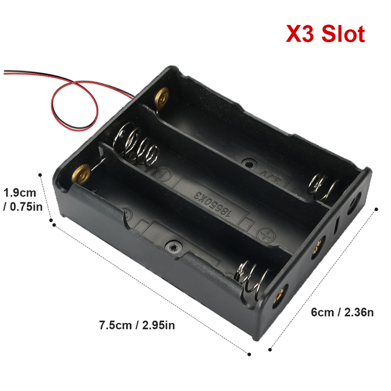 100PCS DIY ABS 1X 2X 3X 4X 18650 Battery Holder Case Storage Box 18650 Power Bank Cases With Wire Lead Hard Pin_voghion.com