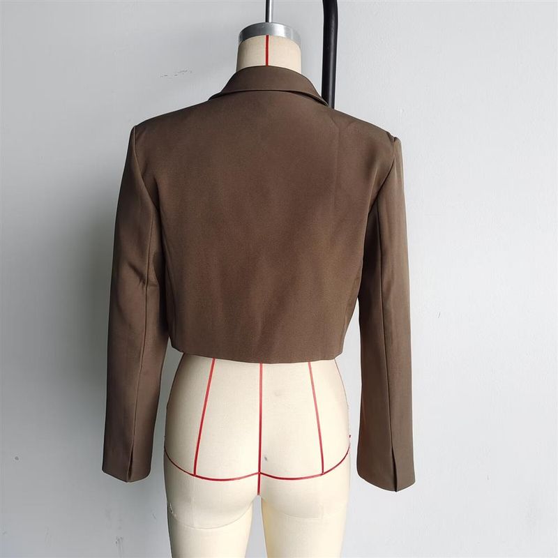 Women's Clothing 2024 Autumn Winter New Style Personality Fashion Simple Short Blazer Jacket For Women_voghion.com