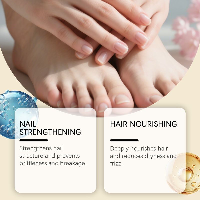Olio essenziale VIARELINE Cura delicata per capelli e unghie Idrata la pelle del corpo Non appiccicoso_voghion.com