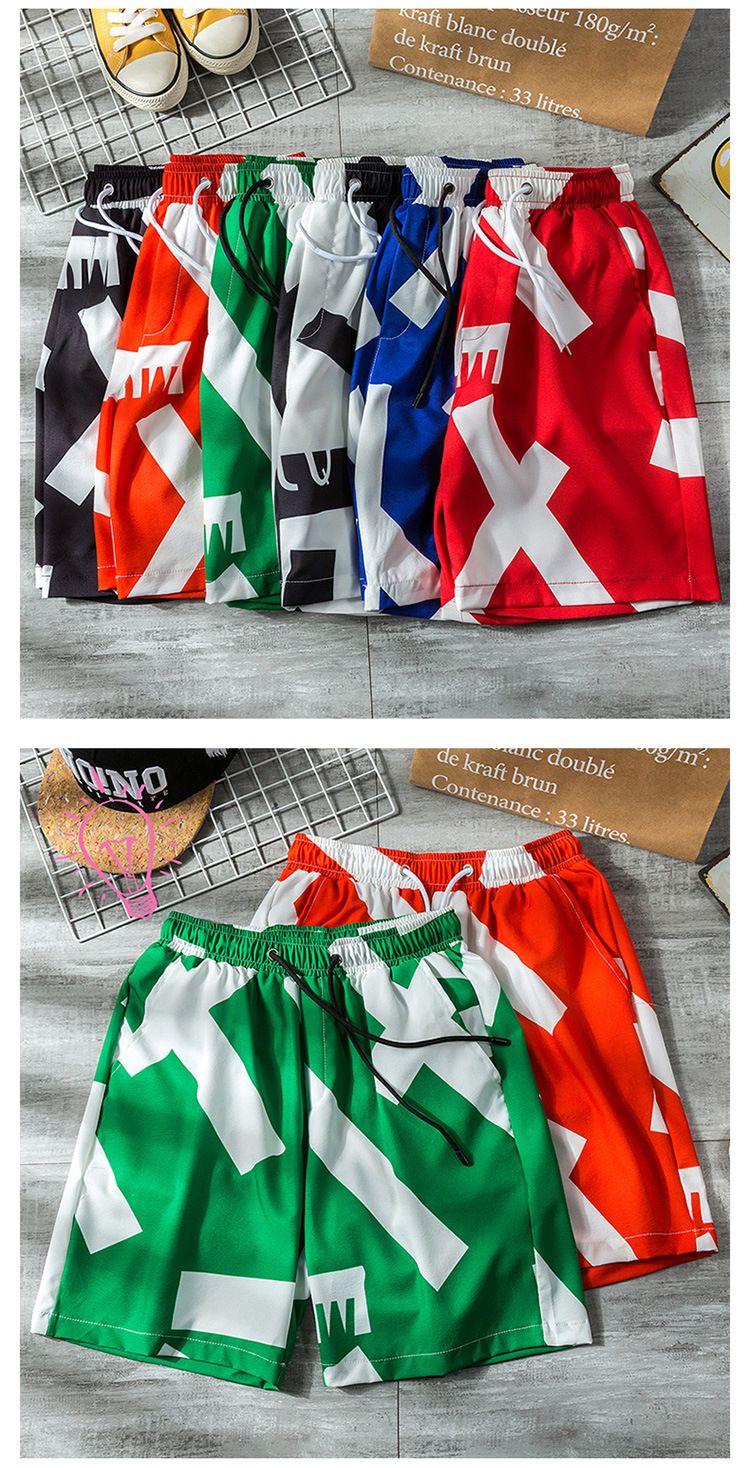 Pantaloncini da uomo estivi larghi e taglie forti Pantaloni centrali casual da mezza spiaggia alla moda e alla moda_voghion.com