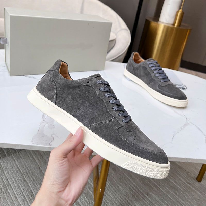 Scarpe casual in pelle traspiranti estive bianche con punta rotonda basse da uomo BC 2023_voghion.com