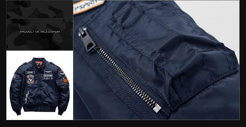 2024 Herren Winter Hip Hop Dicke warme Jacke Militär Motorrad Ma-1 Aviator Pilot Baumwolle Parka Männlich Baseball Bomber_voghion.com