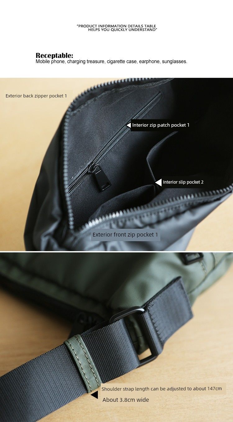 Borsa impermeabile in nylon casual da uomo Lanspace per esterni_voghion.com