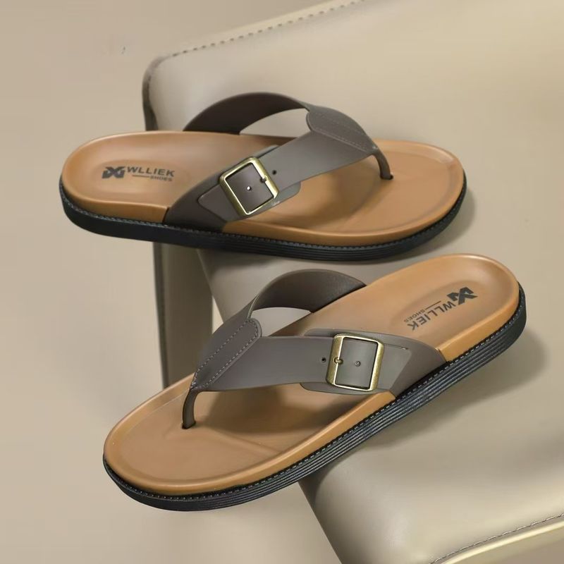 Ciabatte infradito da uomo Guangdong, antiscivolo e resistenti all'usura, di alta qualità, da spiaggia e da mare, con clip, per l'estate_voghion.com