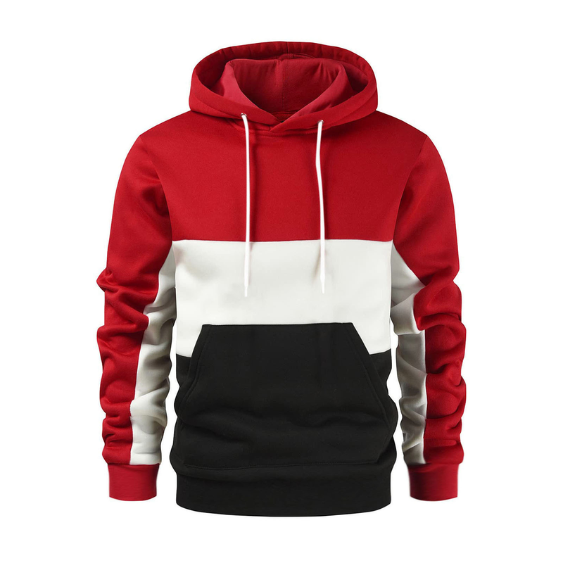 Moletom com capuz masculino com estampa de combinação_voghion.com