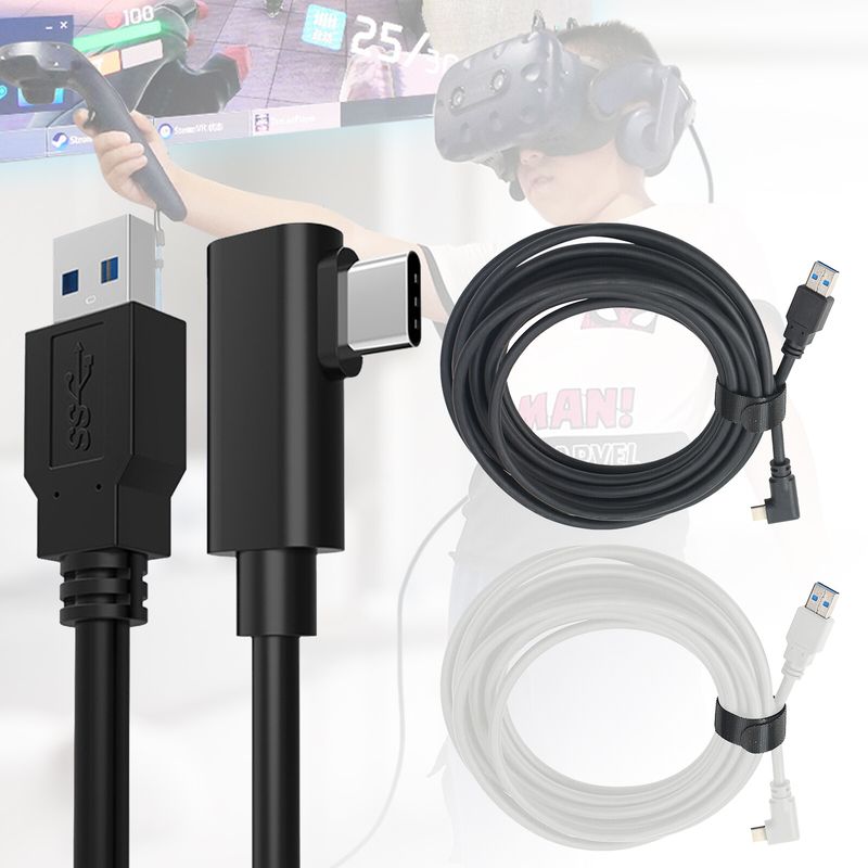 Type C Cable For Oculus Quest 2 Link 5M USB 3.2 Cable Data Line Steam VR Cables_voghion.com