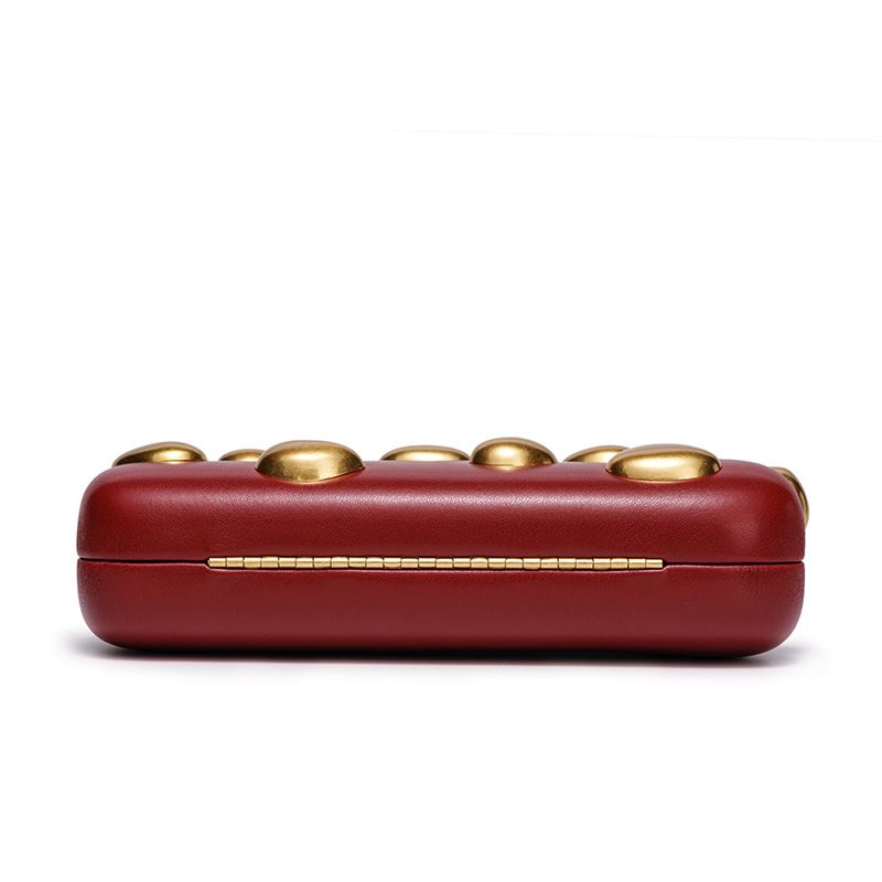 Elegancka metalowa kopertówka – minimalistyczna wieczorowa torebka damska z zapięciem magnetycznym, smukła i usztywniona (8 modnych kolorów, skóra ekologiczna, szerokość 19,5 cm)_voghion.com