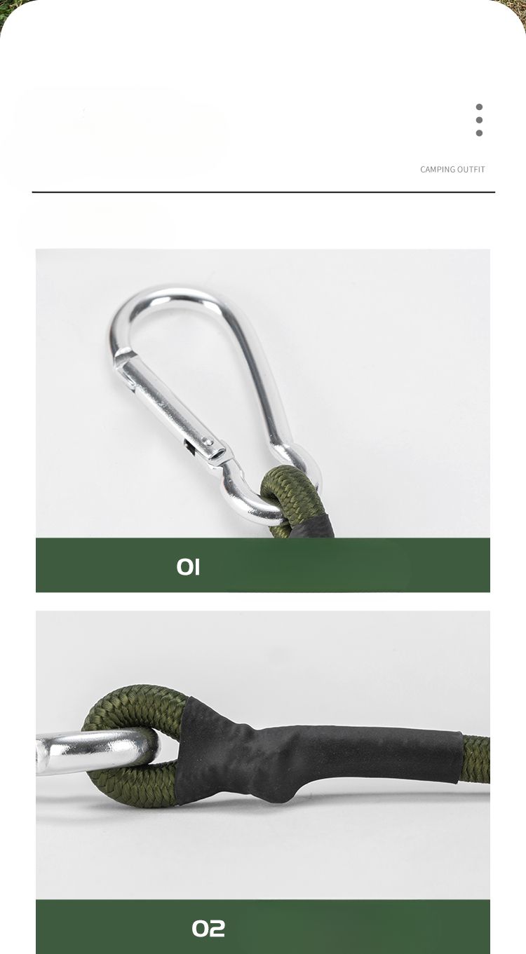 Cinghia per imballaggio con moschettone per appendere bagagli da esterno, corda per auto, gancio elastico per campeggio_voghion.com