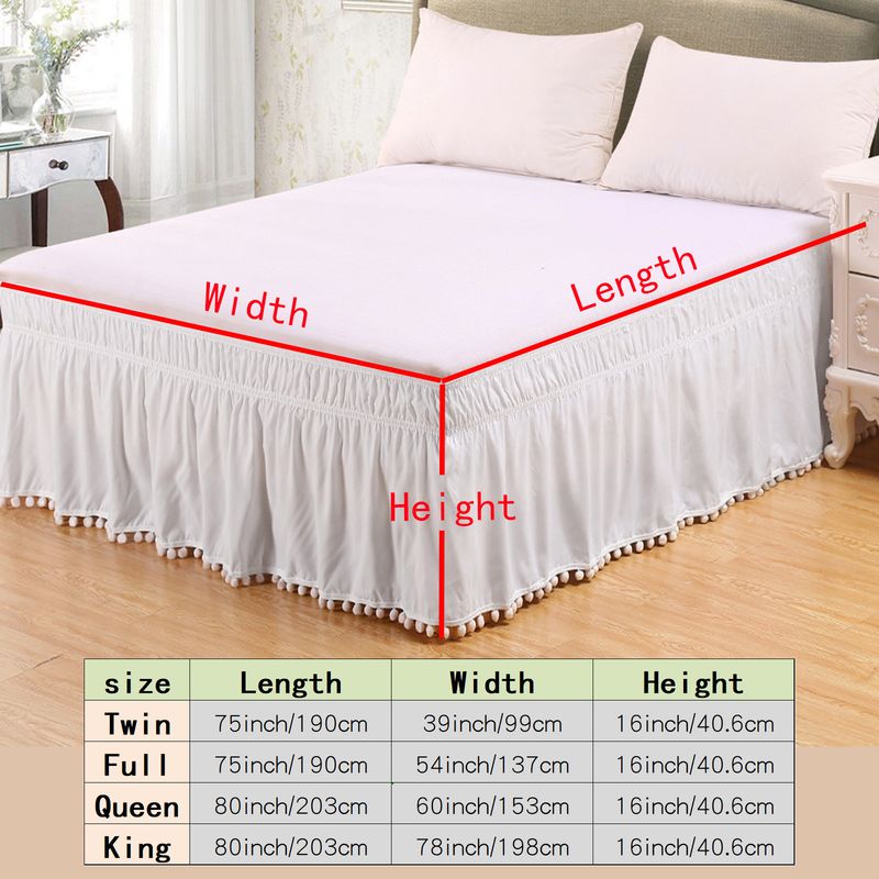 Gonna elastica per letto - Tinta unita con design antiscivolo (facile da installare, adatta a materassi da 20 a 40 cm, antipiega, Queen/King size)_voghion.com