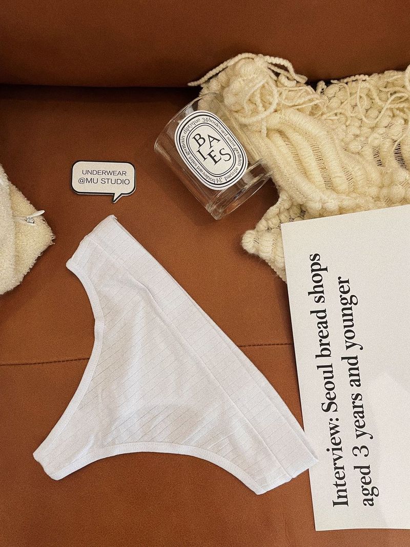 Women's thong pure cotton sexy pure desire breathable solid color fitness sports large size comfortable simple women's T-pants_voghion.com