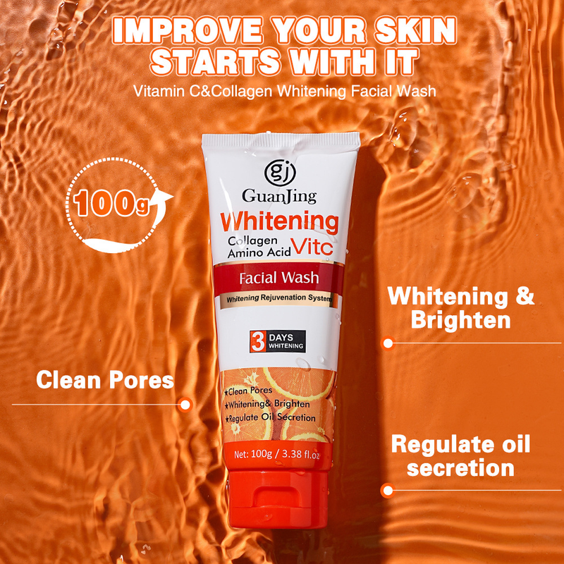 Schiuma di vitamine al collagene C Detergente viso detergente all'ollageno_voghion.com