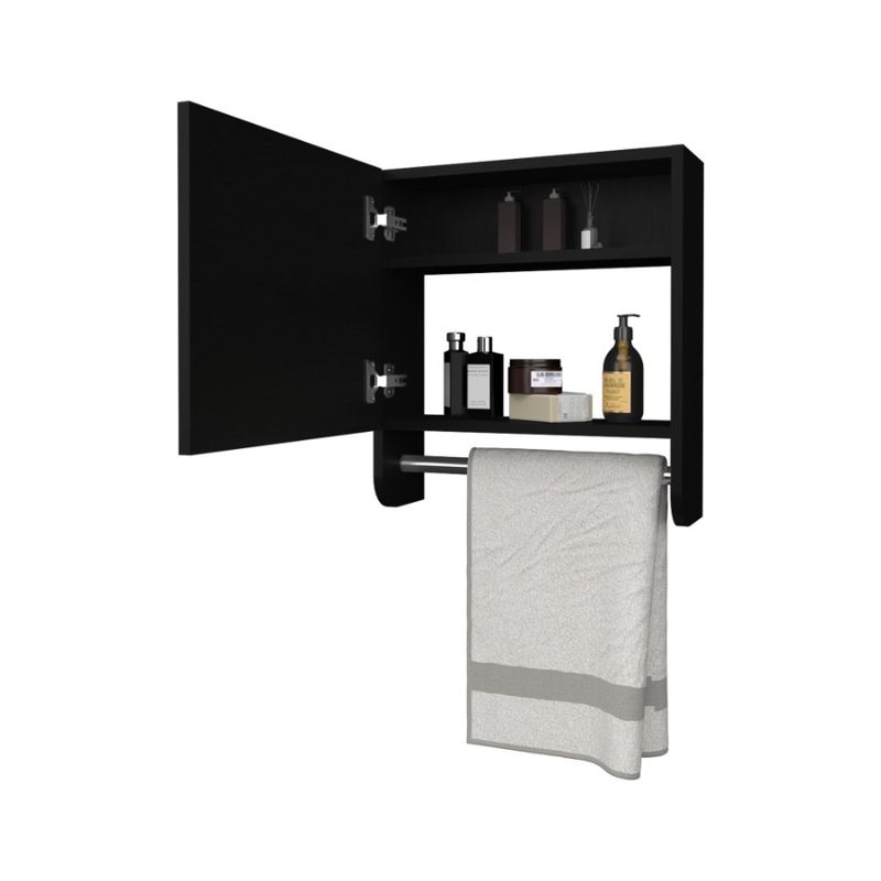 Con e un mobile in melamina incluso specchio per medicinali asciugamano in pino nero bar_voghion.com