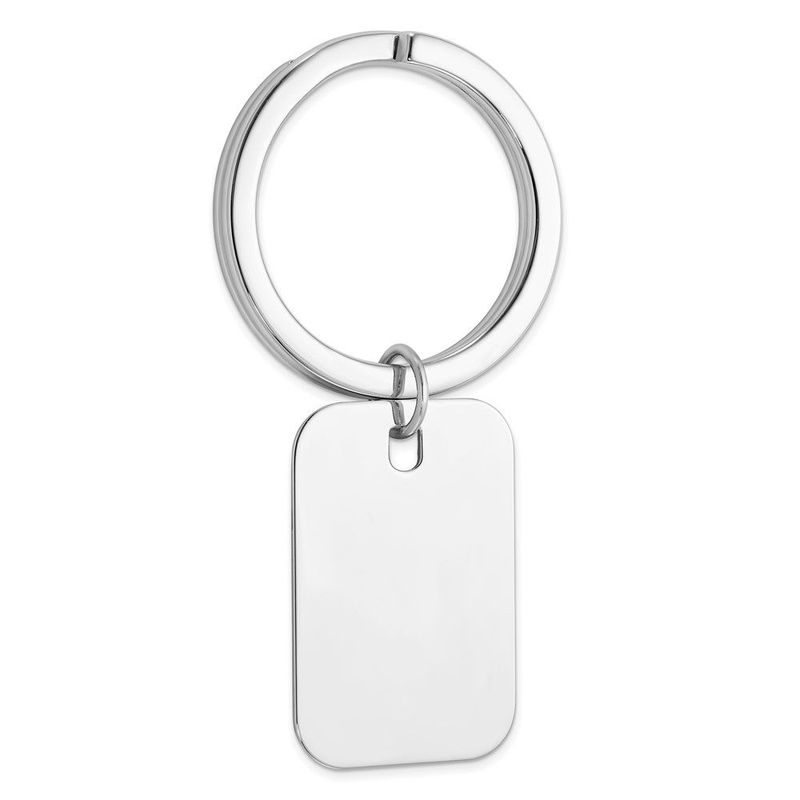 Sterling Silver Rhodium Plated Key Chain_voghion.com