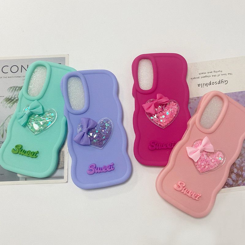 Etui silikonowe Quicksand Heart do telefonu Samsung Galaxy A53 A54 A52 A35 A34 A33 A32 A23 A24 A21S A50 A12 A30S Candy Cover_voghion.com