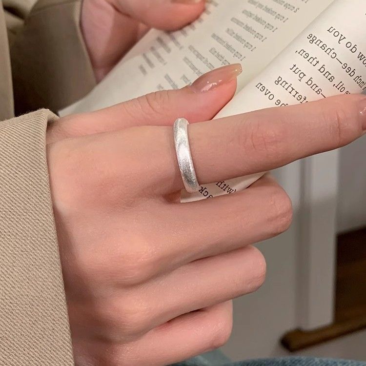 High-Value Versatile Plain Band For Women, Tail Niche Design, High-End Feel, Light Luxury Index Finger Ring, Open Ring_voghion.com