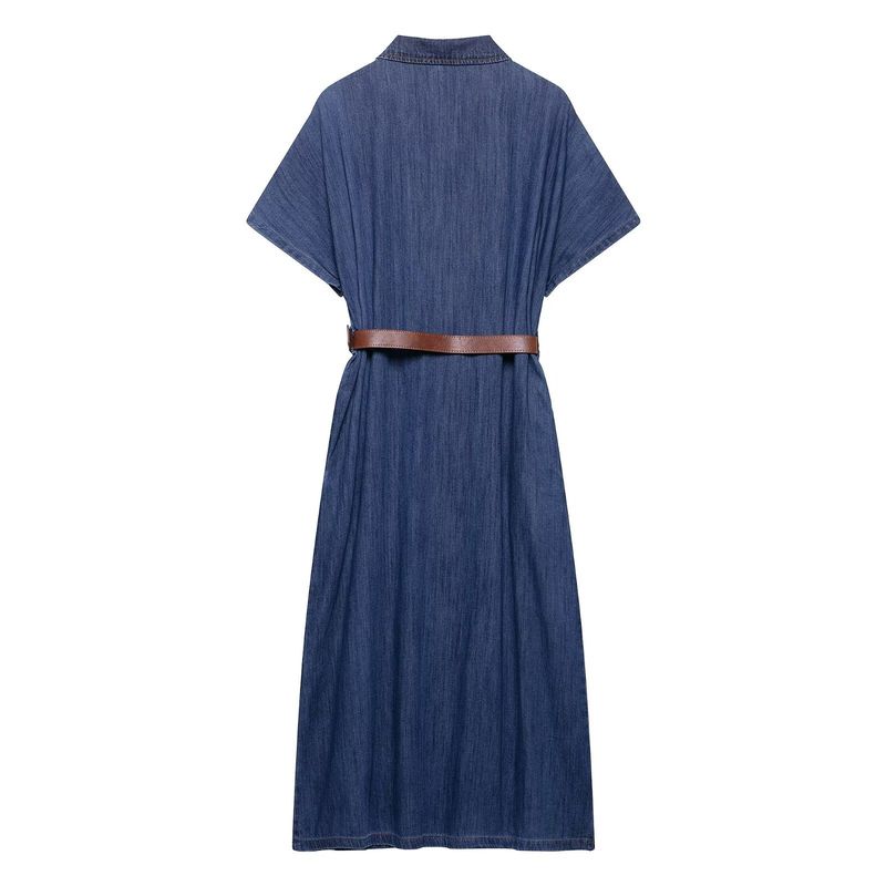 YALTEI Abito da cowboy midi con cintura in stile francese da donna, nuovo di zecca, primavera 0108025_voghion.com