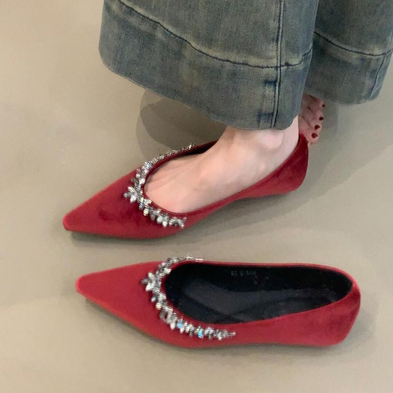 Nuove scarpe casual basse, comode e comode, stile francese, da donna, con punta a punta, slip-on, eleganti e basse_voghion.com
