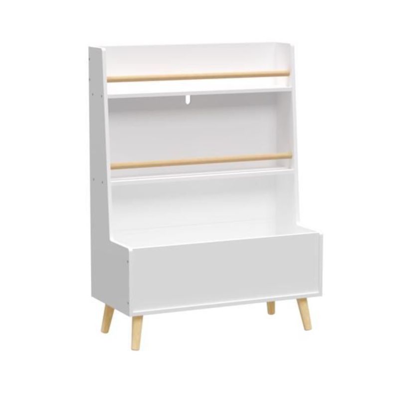 Organizer Cabinet Book Book Rack Bookshelf Storage Magazine Organizer And Toy White_voghion.com