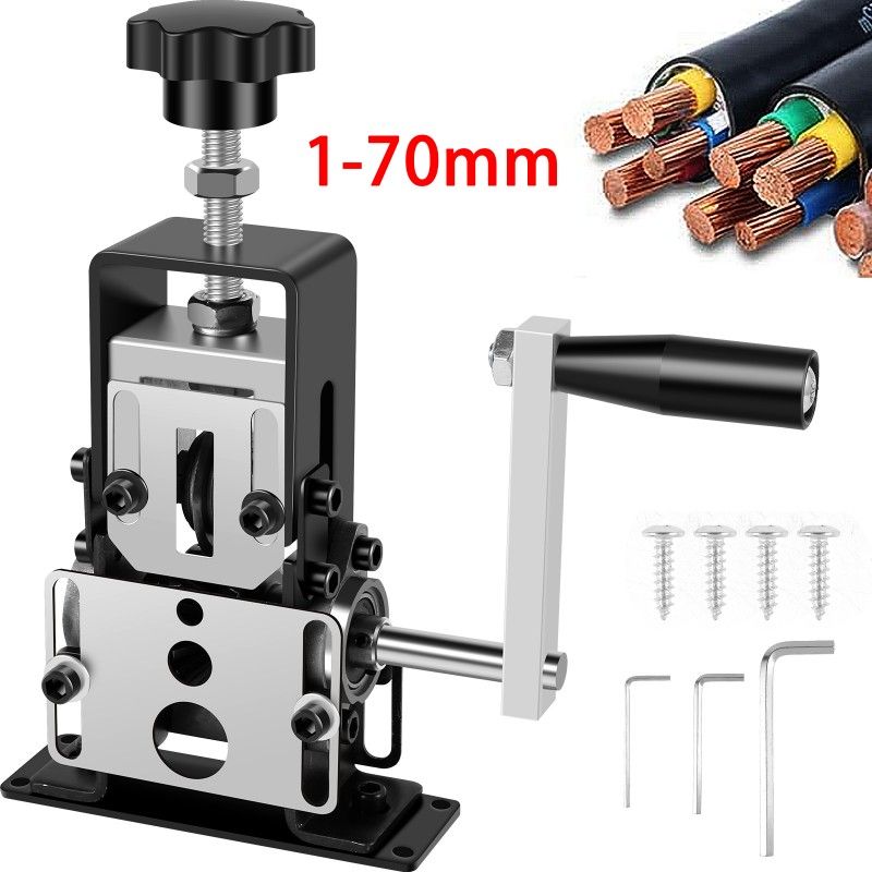 1-70mm Manual Stripper/Drill Powered Stripping Tool Portable Copper Scrap Wire Stripper_voghion.com