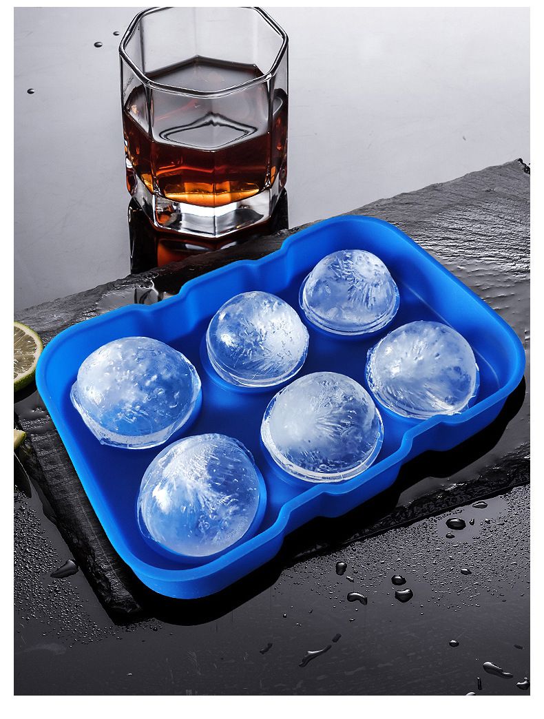 Silicone Ice Cube Trays Set Large & Small Square & Round Ball Molds For Diy Cold Drinks Reusable Freezer Ice Maker (4-Pack)_voghion.com