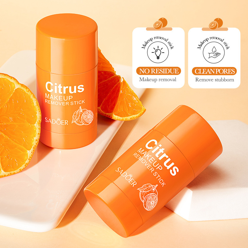 SADOER Citrus gyengéd sminklemosó stift angol nyelven az arc eltávolításához, nem irritálja a sminket, és tisztítja a sminket._voghion.com