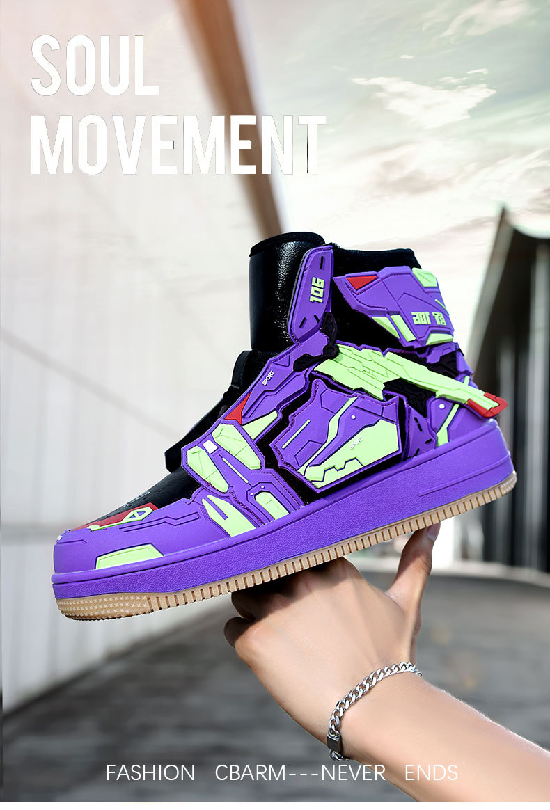 P6 Liberty Gundam High-Top-Sneaker in limitierter Auflage für Paare, Herren-Basketballschuhe, lässige Sneakers, trendige Schuhe_voghion.com