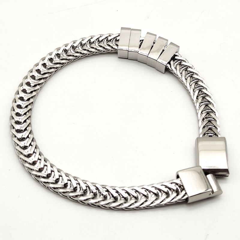 Bracciale cubano con incisione laser, versatile, in acciaio al titanio_voghion.com