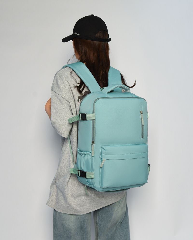 Lare Capacity Backpack 2025 New Simple Solid Color Business Laptop With Independent Shoe Compartment Commuter Travel_voghion.com