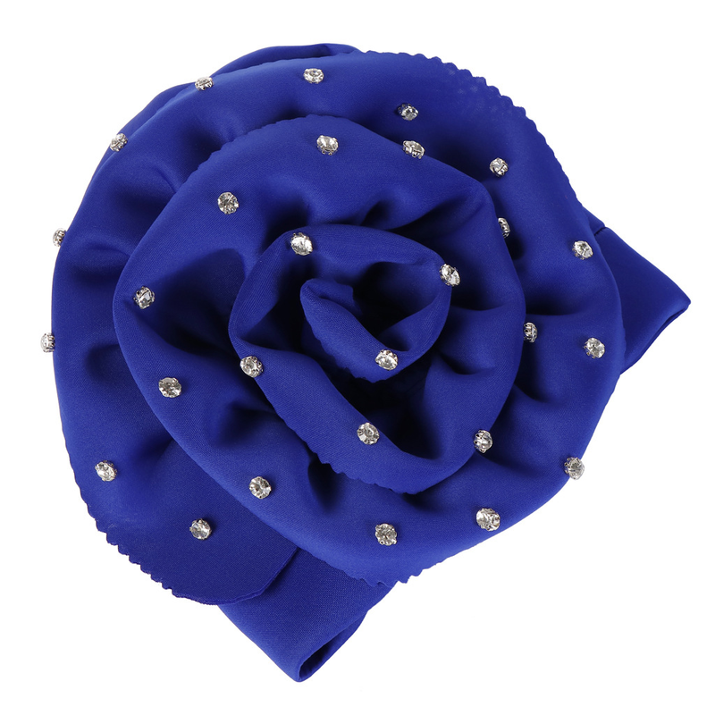 Perceuse à ongles coupée à la main, grande fleur à bride, chapeau turban de couleur unie, chapeau turban en coton_voghion.com