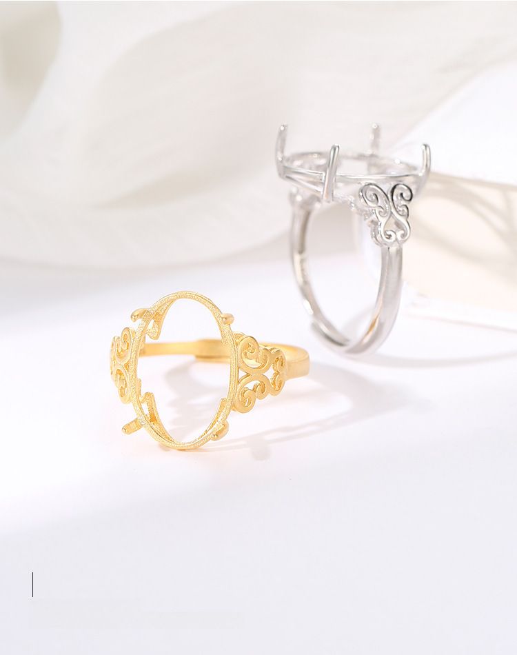 Bague en argent sterling, méthode ancienne, support vide pour hommes et femmes, simple et élégant, support vide en argent, bricolage, cire d'abeille, calcédoine, pierre émeraude, Si_voghion.com