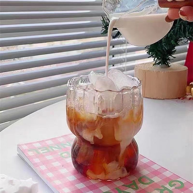 Hjemmemøbler Ins Style Kaffekopp Lubne glasskopp Høytemperaturbestandig Vannkopp Frokost Melkekopp Lattekopp Nisje Ice Beauty_voghion.com