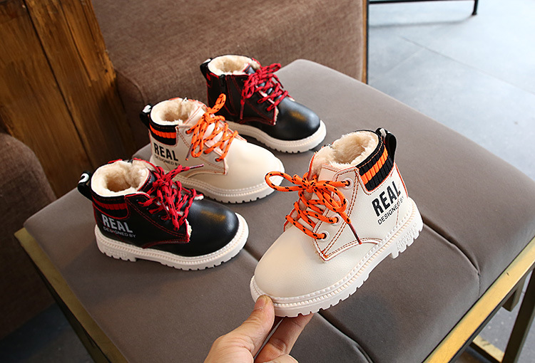 Winter Neue Kinder Jungen Mode Baumwolle Martin für Mädchen Warme Schuhe Schnee Stiefel Seitlichem Reißverschluss_voghion.com